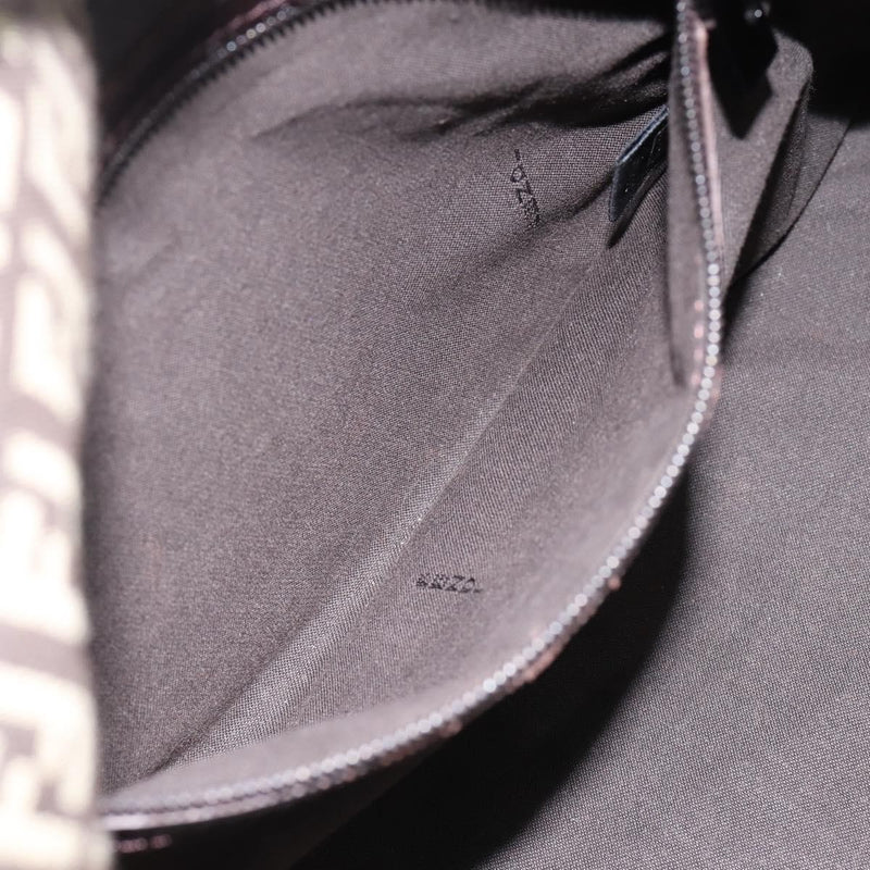 Fendi Mamma Baguette Zucchino Canvas Brown Bag
