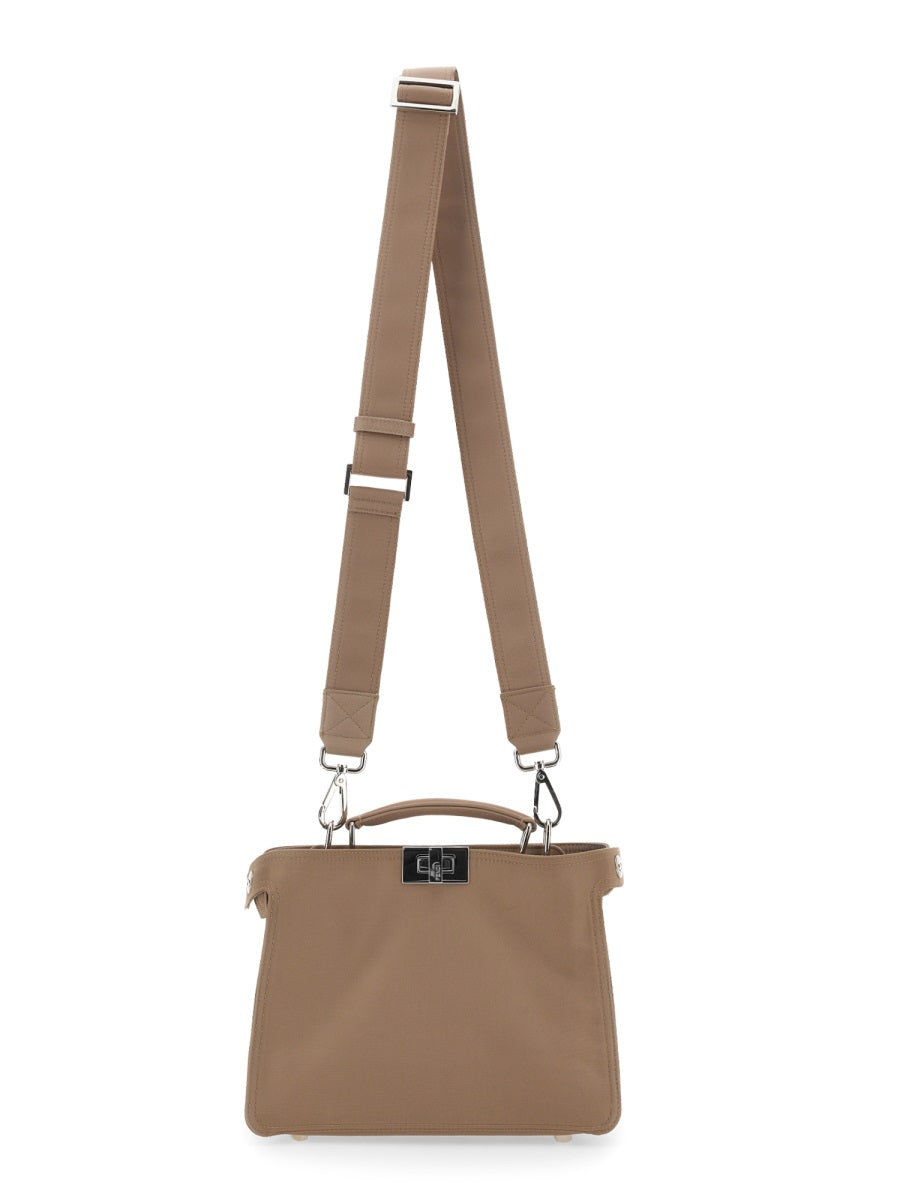 Fendi Peekaboo Iseeu Top Handle Bag — Beige Polyester
