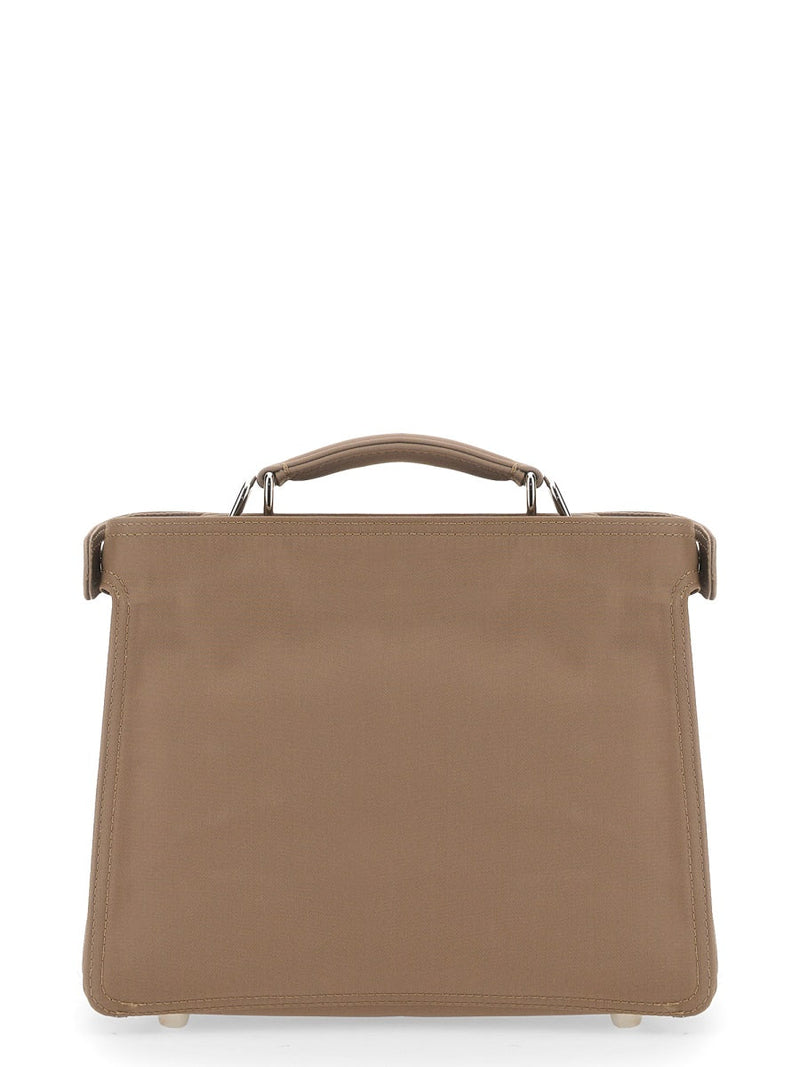 Fendi Peekaboo Iseeu Top Handle Bag — Beige Polyester