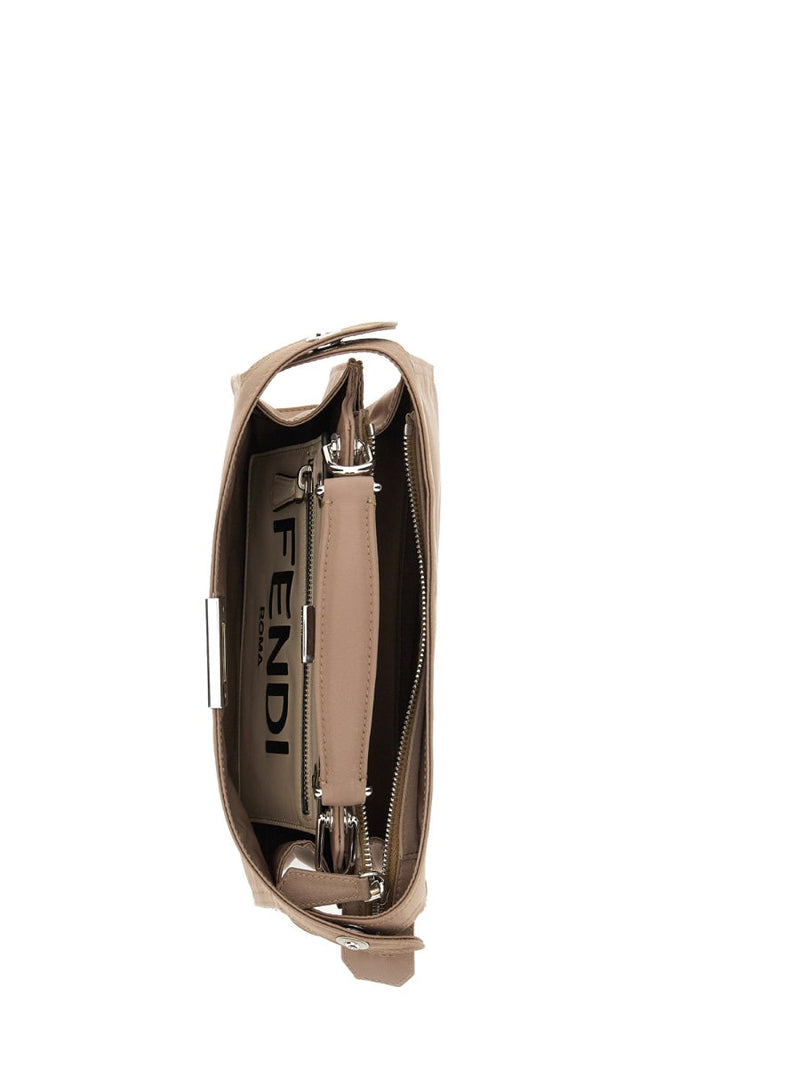Fendi Peekaboo Iseeu Top Handle Bag — Beige Polyester