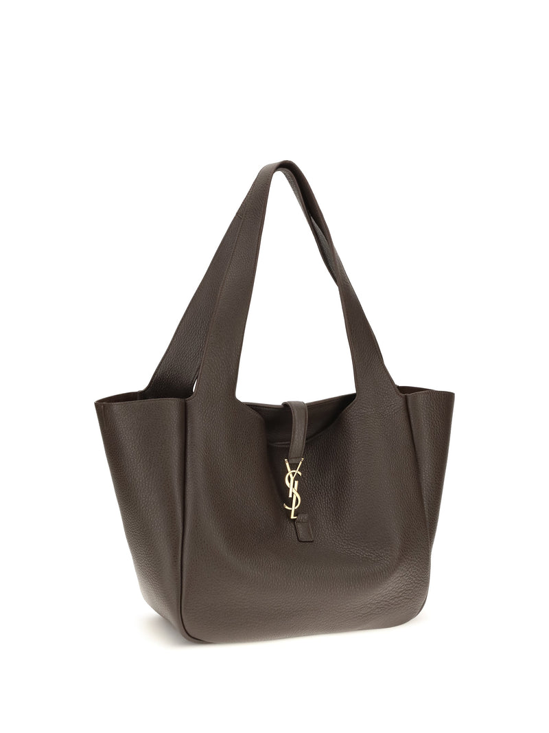 Saint Laurent Le 5 À 7 Bea Shoulder Bag — Brown Calf Leather Bos Taurus