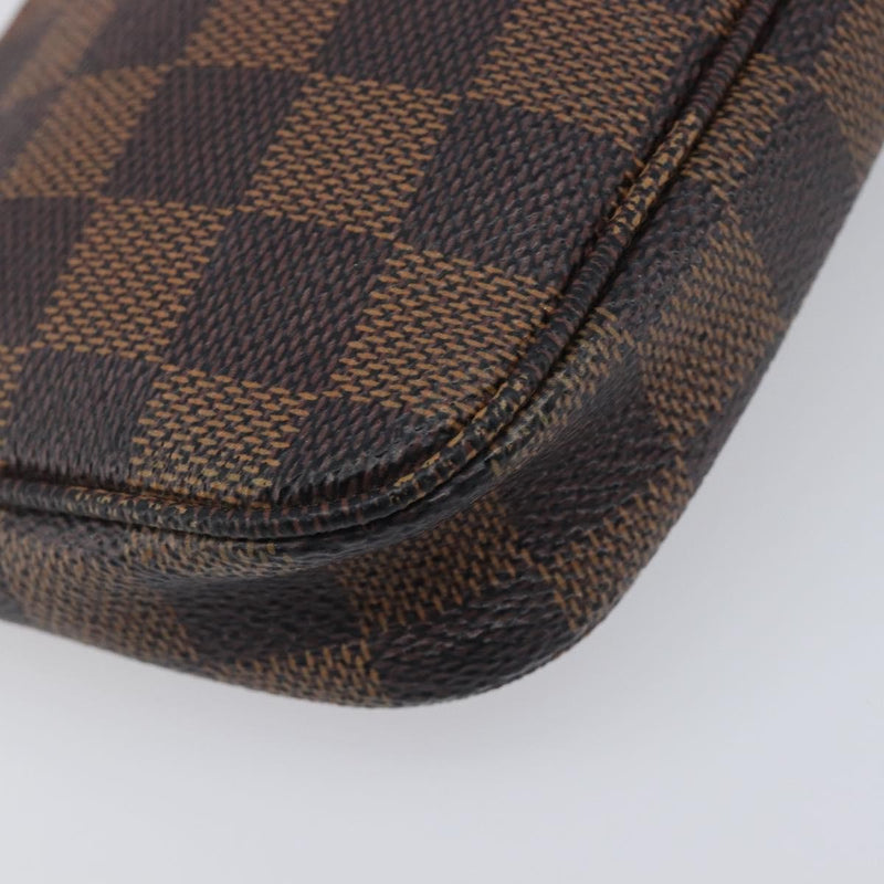 Louis Vuitton Pochette Accessoires Damier Ebene Brown Canvas Bag