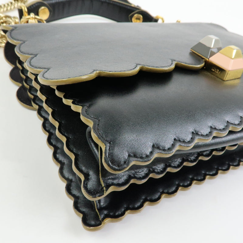 Fendi Kan I Leather Black Bag