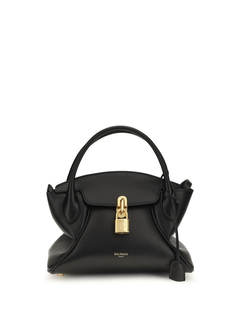 Balmain Pulse Day Shoulder Bag — Black Calf Leather