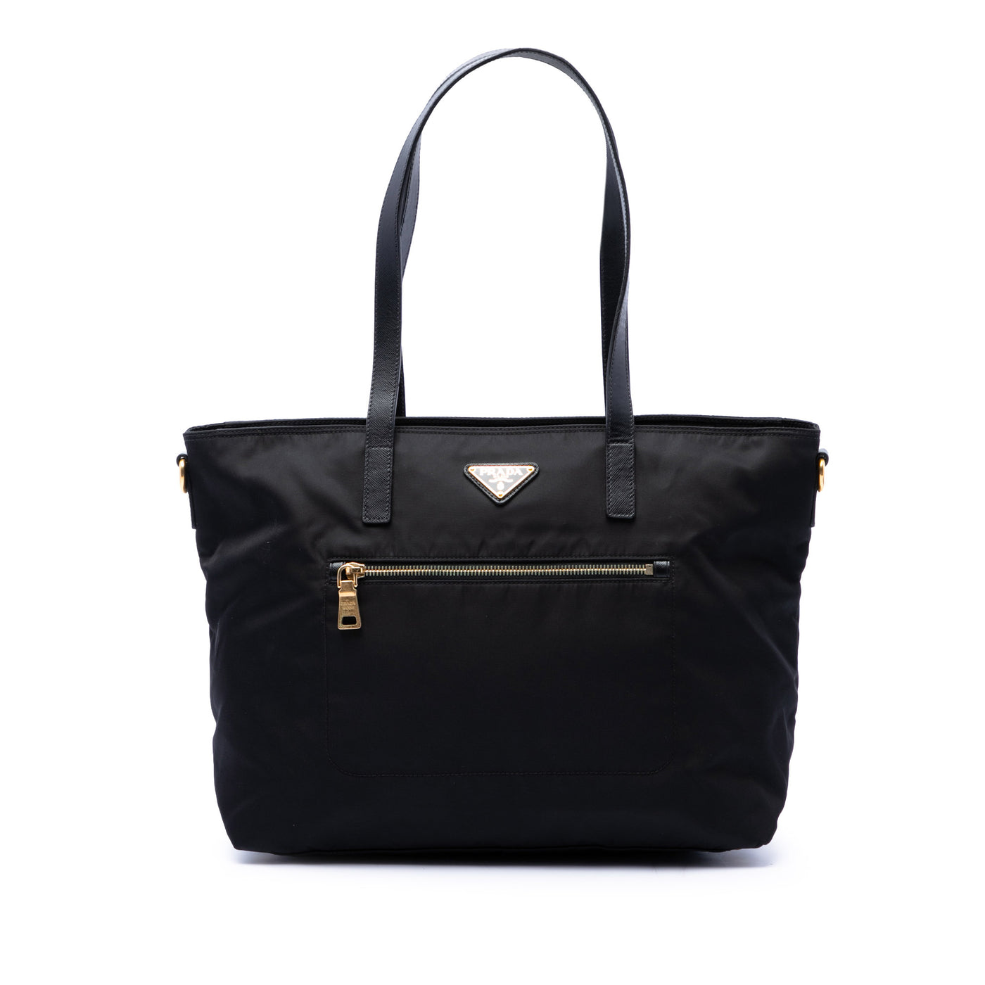 Saffiano Trimmed Tessuto Satchel - Image 1
