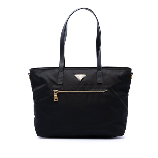 Saffiano Trimmed Tessuto Satchel - Image 1