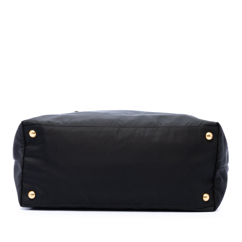 Saffiano Trimmed Tessuto Satchel - Image 3