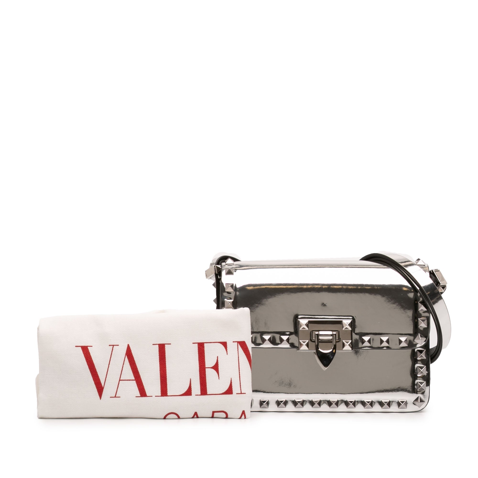 Small Mirror Calfskin Rockstud23 Shoulder Bag - Image 7