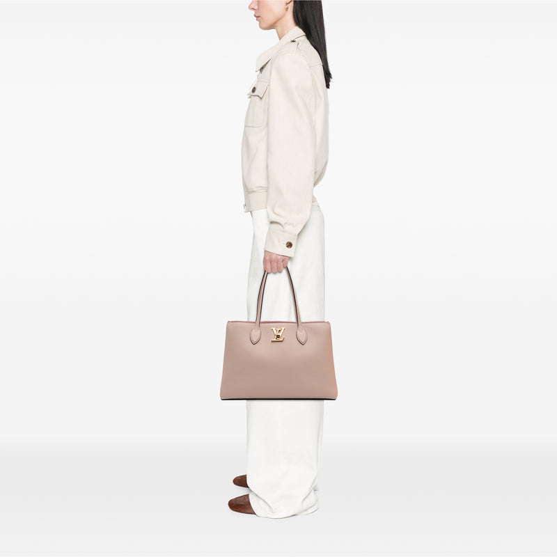Leather Lockme Shopper Tote - Image 7