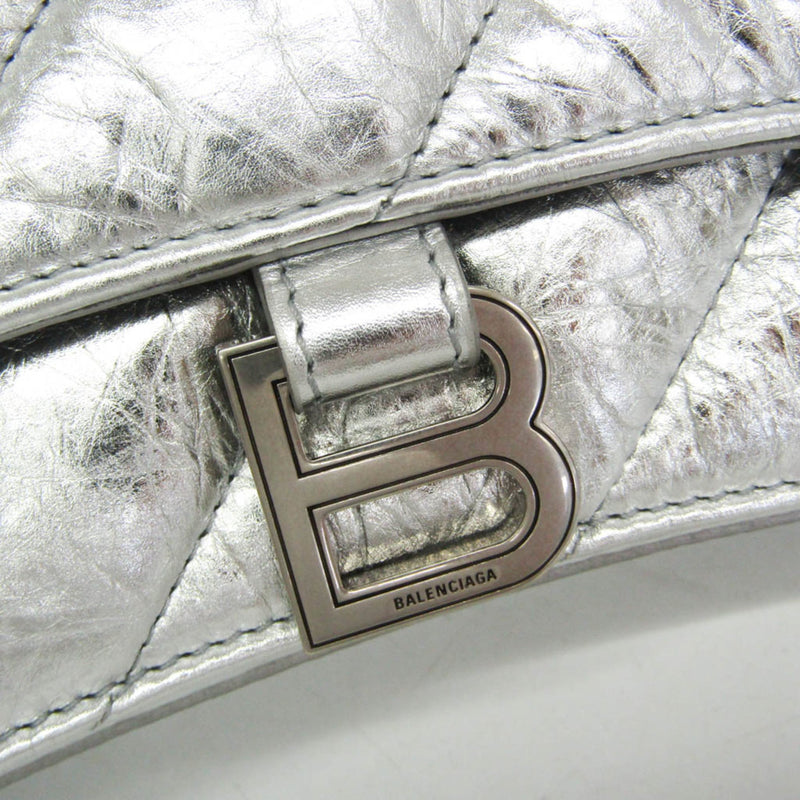 Balenciaga Crush Chain Flap Leather Silver Bag