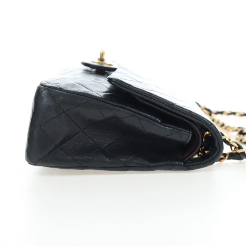 Chanel Timeless - Classic Double Flap Quilted Lambskin Black Leather Bag