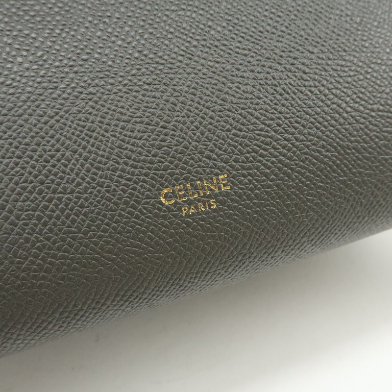 Celine Belt Textured Leather Gray Calfskin Bag