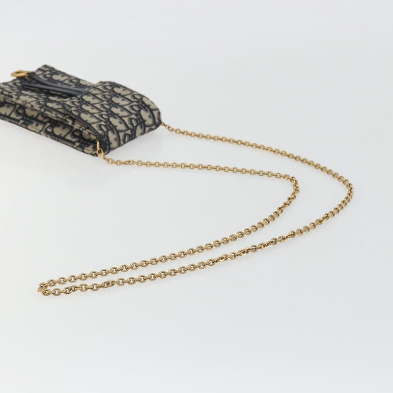 Christian Dior Phone Case Oblique Canvas Navy Bag