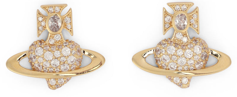 Vivienne Westwood Agnatha Earrings — Gold Brass