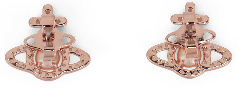 Vivienne Westwood Olympia Earrings — Rose Gold Brass