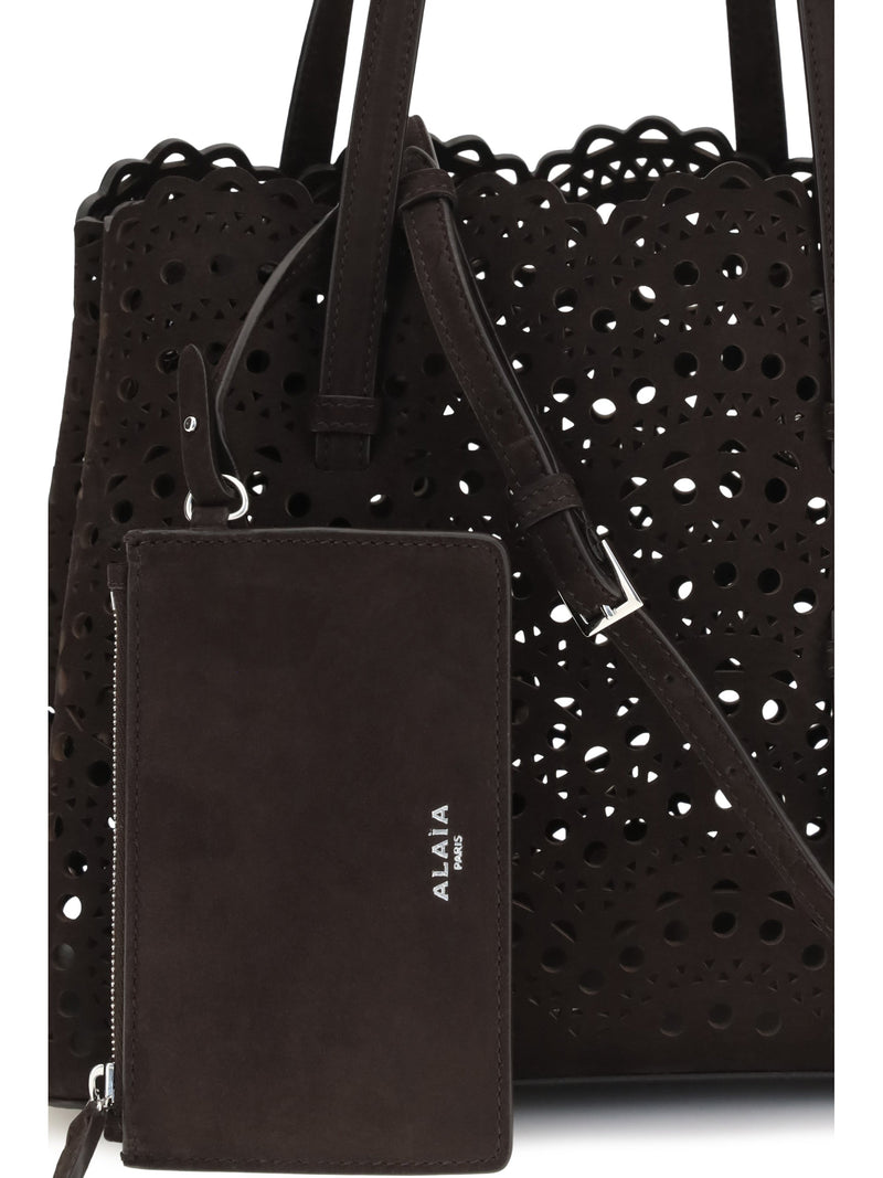 Alaïa Mina Shoulder Bag — Brown Calf Leather