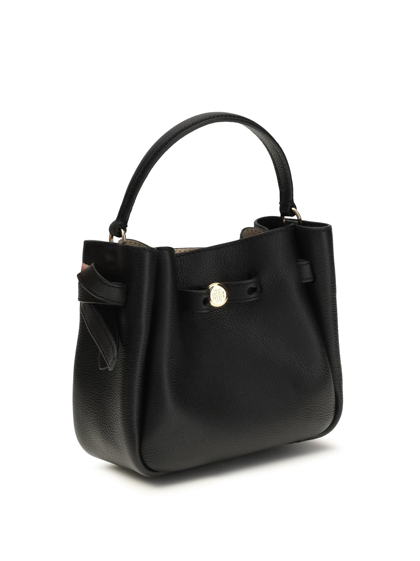 Tory Burch Romy Shoulder Bag — Black Calf Leather