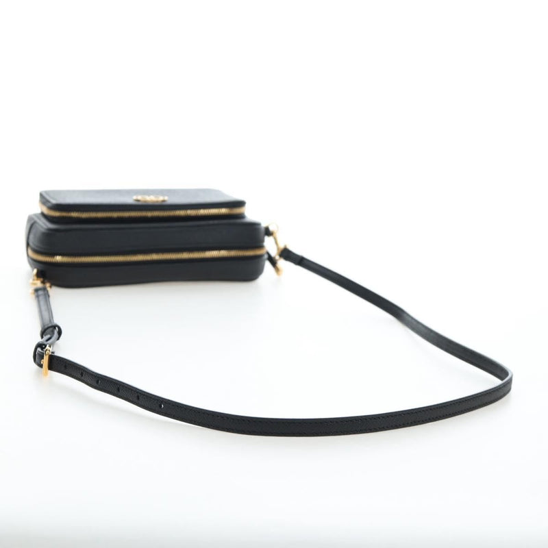 Christian Dior Caro Double Leather Black Bag