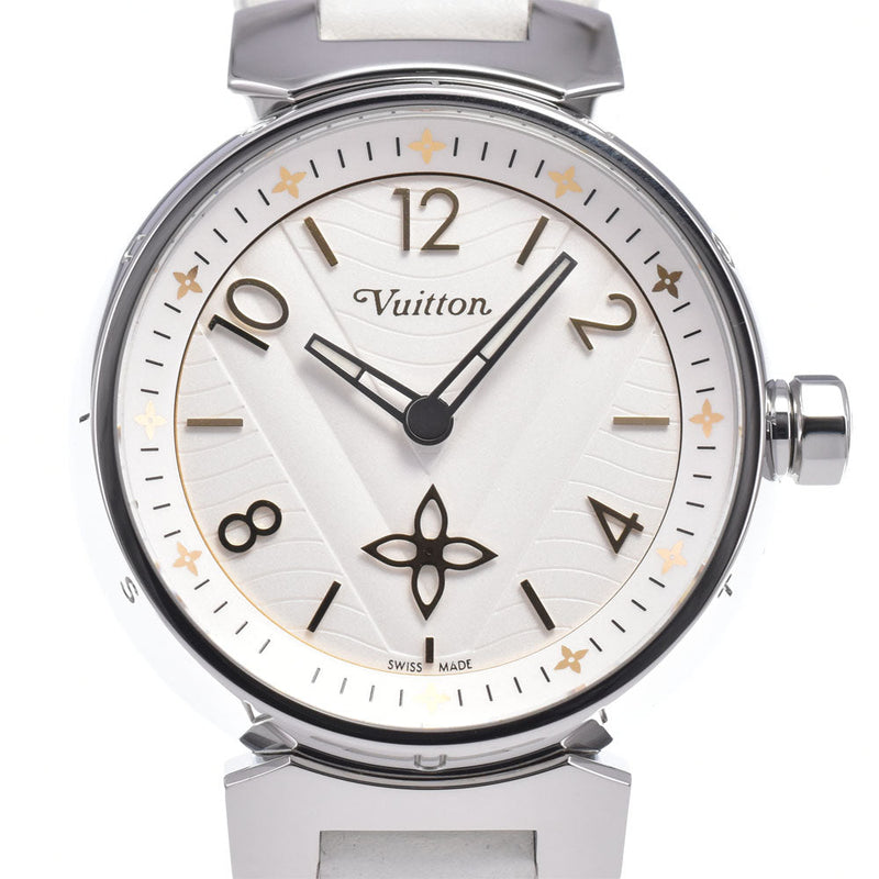 Louis Vuitton Tambour Quartz Stainless Steel And Monogram Rubber Watches