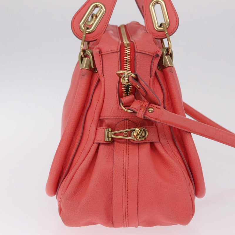 Chloe Paraty Top Handle Leather Pink Bag