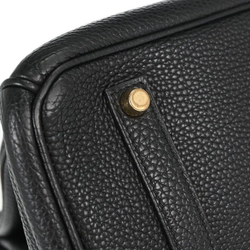 Hermes Birkin Black Togo With Gold Hardware Leather Bag