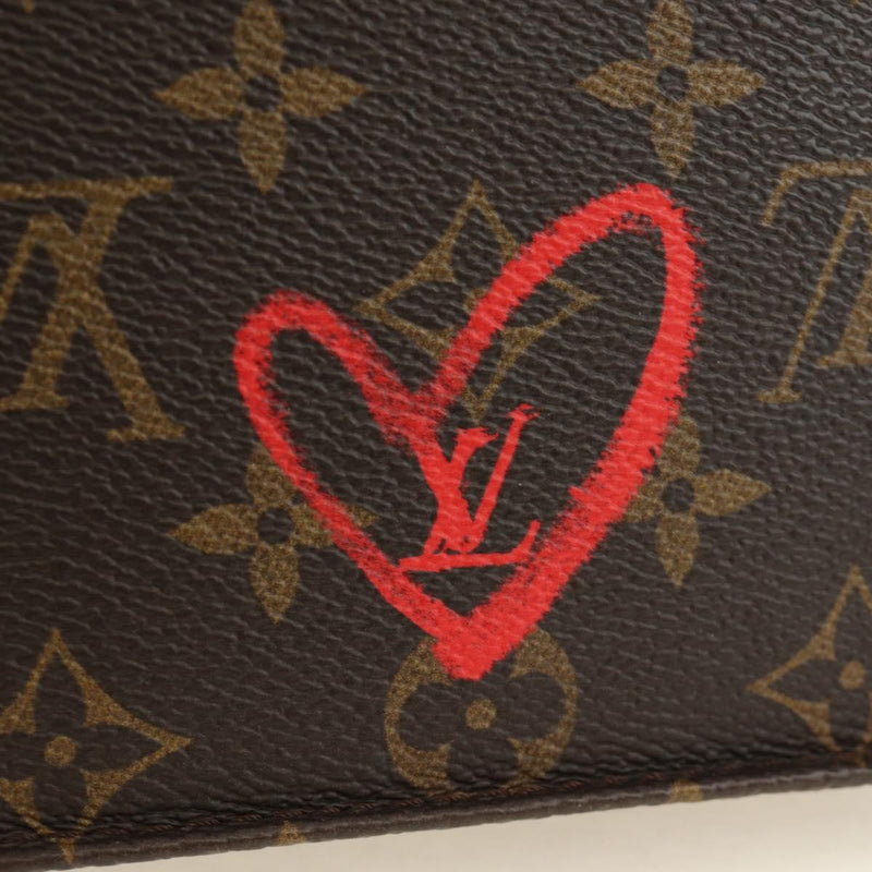 Louis Vuitton Petit Sac Plat Limited Edition Fall Love Monogram Canvas Brown Bag