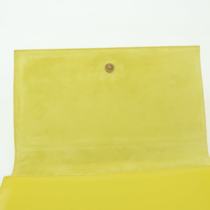Saint Laurent Belle De Jour Clutch Patent Yellow Patent_leather