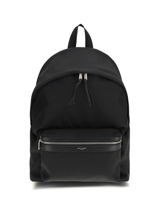 Saint Laurent City Backpack — Black Nylon