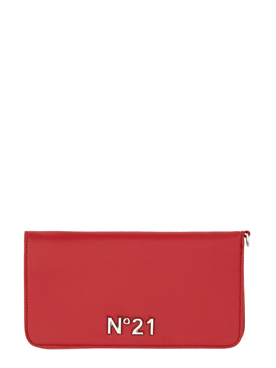 Nº21 Logo Leather Wallet — Red & Purses