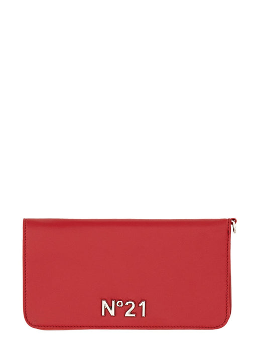 Nº21 Logo Leather Wallet — Red & Purses
