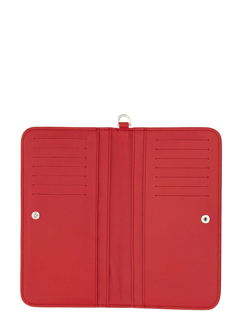 Nº21 Logo Leather Wallet — Red & Purses