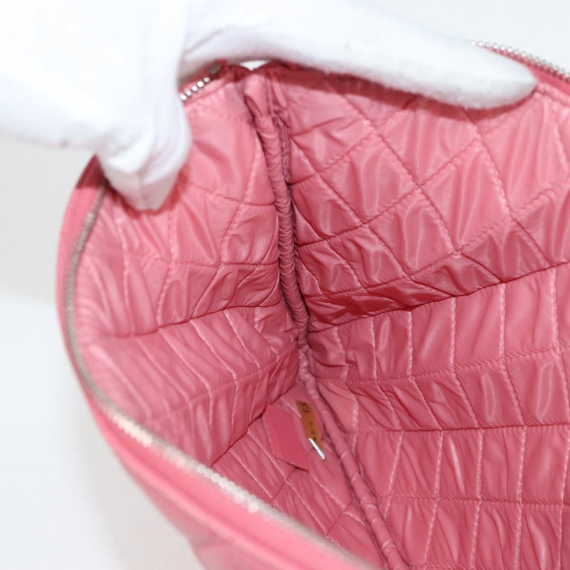 Chanel Cc Casino O Case Clutch Quilted Lambskin Pink Leather