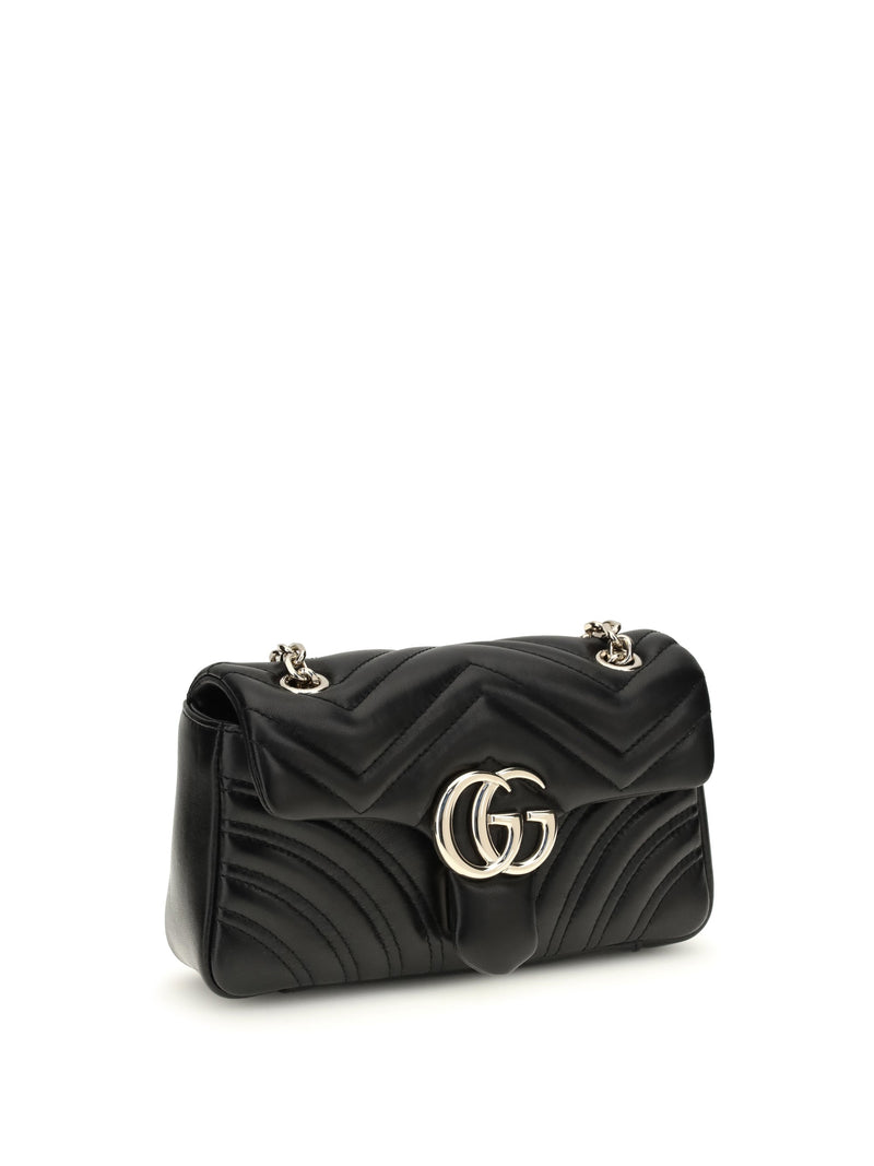 Gucci Marmont Shoulder Bag — Black Calf Leather