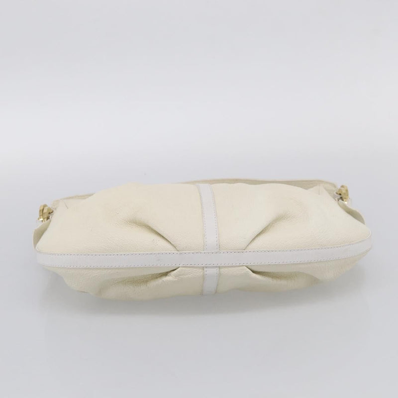 Bvlgari Shoulder Leather White Bag