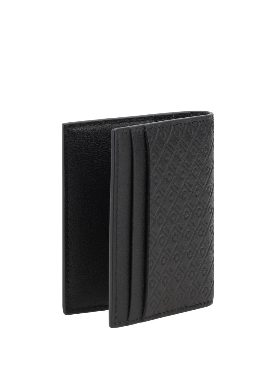 Ferragamo Billfold Calf Leather Card Case — Black Cases