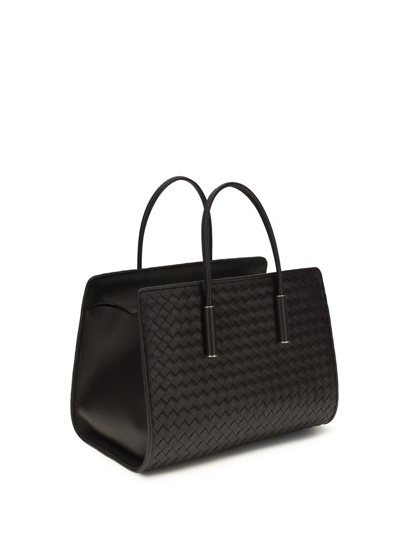 Bottega Veneta Barbara Shoulder Bag — Brown Lamb Leather