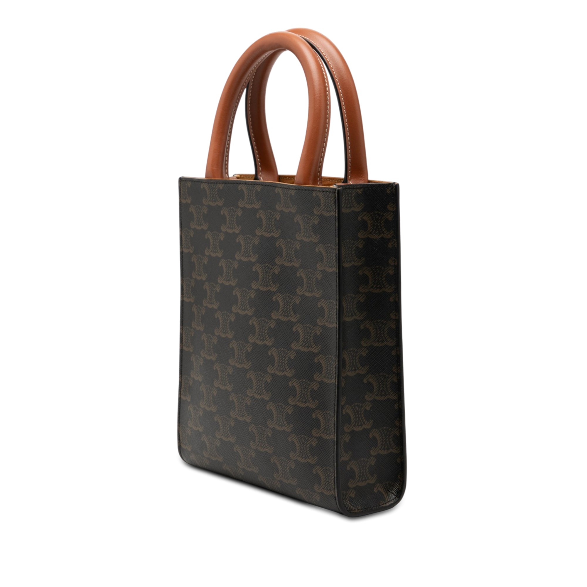 Mini Triomphe Coated Canvas Vertical Cabas Satchel - Image 2