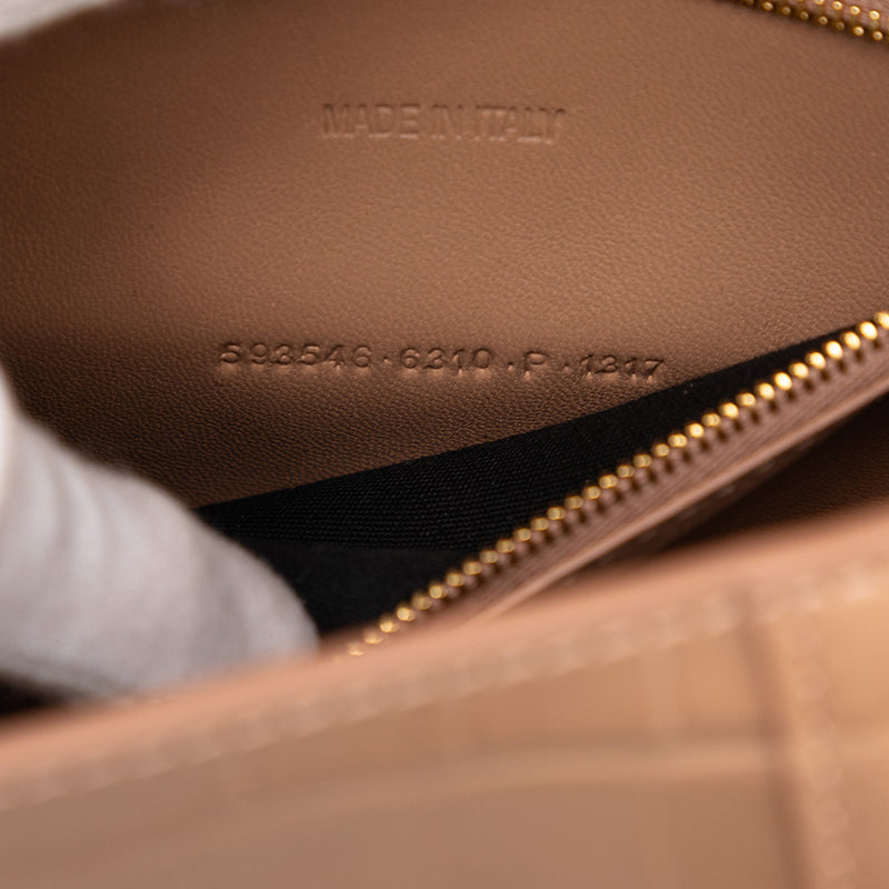 Small Croc Embossed Hourglass Top Handle Bag - Image 6