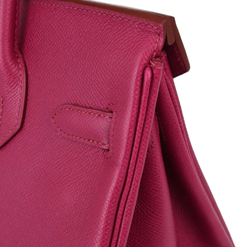 Hermes Birkin Red Epsom With Gold Hardware Pink Leather Bag