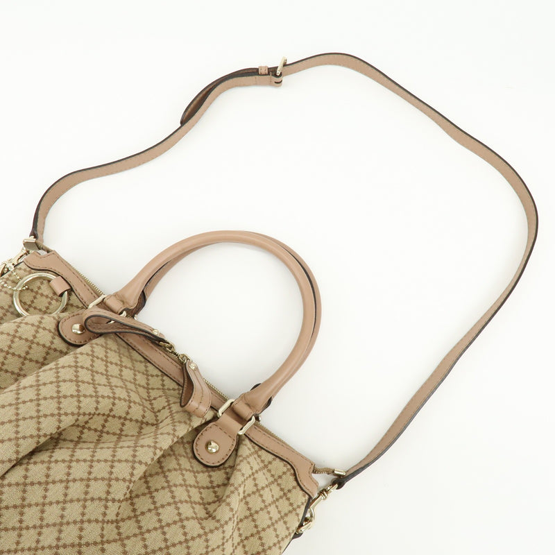 Gucci Sukey Diamante Canvas With Leather Beige Bag