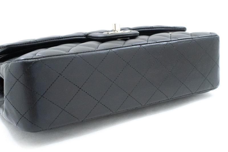 Chanel Classic Double Flap Quilted Lambskin Black Leather Bag