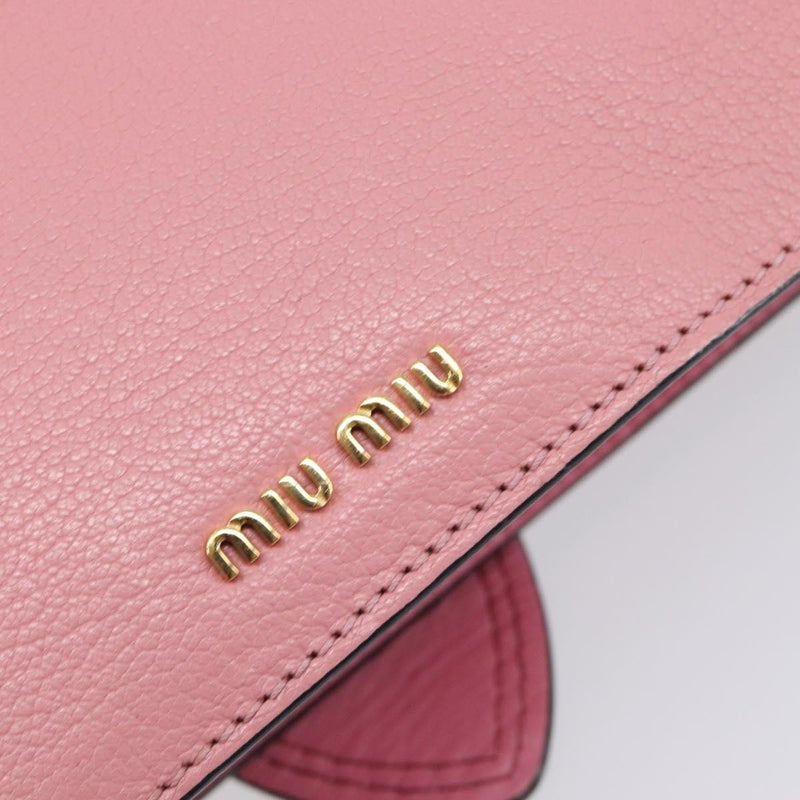 Miu Miu Madras Crystal Flap Leather Pink Bag
