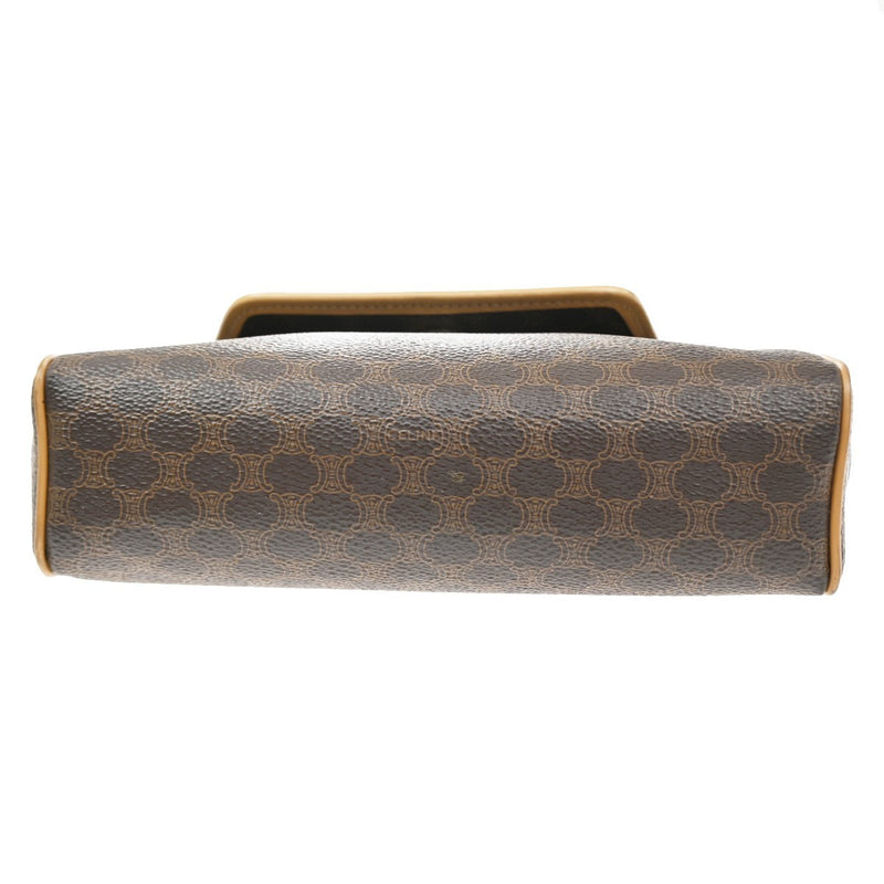 Celine Macadam Shoulder Canvas Brown Bag