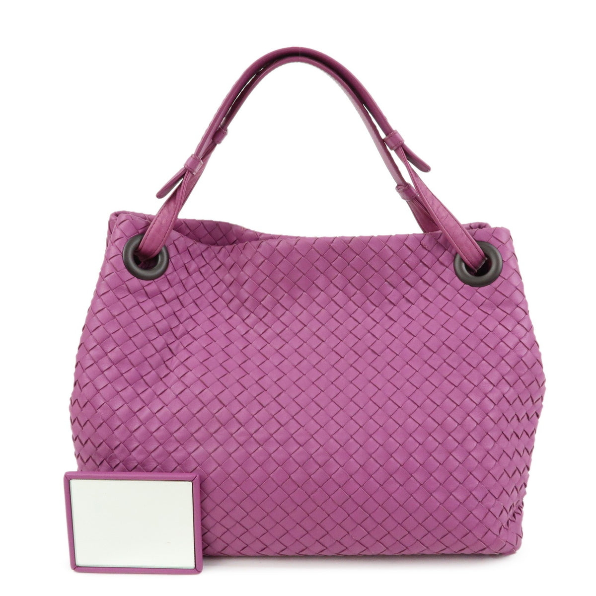 Bottega Veneta Garda Intrecciato Nappa Purple Leather Bag