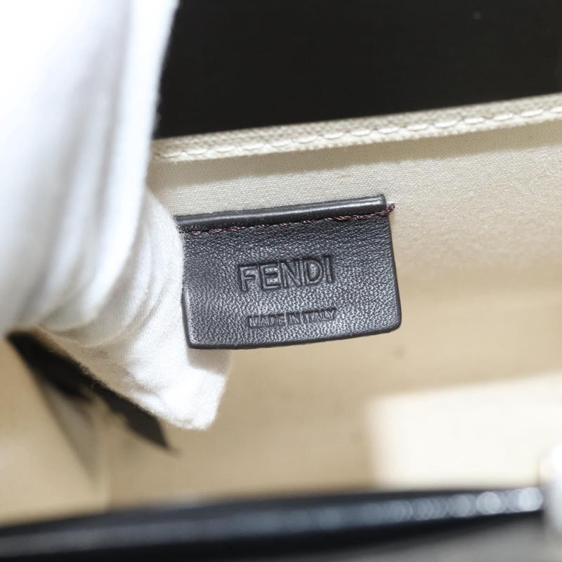Fendi Sunshine Shopper Patent And Canvas Black Patent_leather Bag