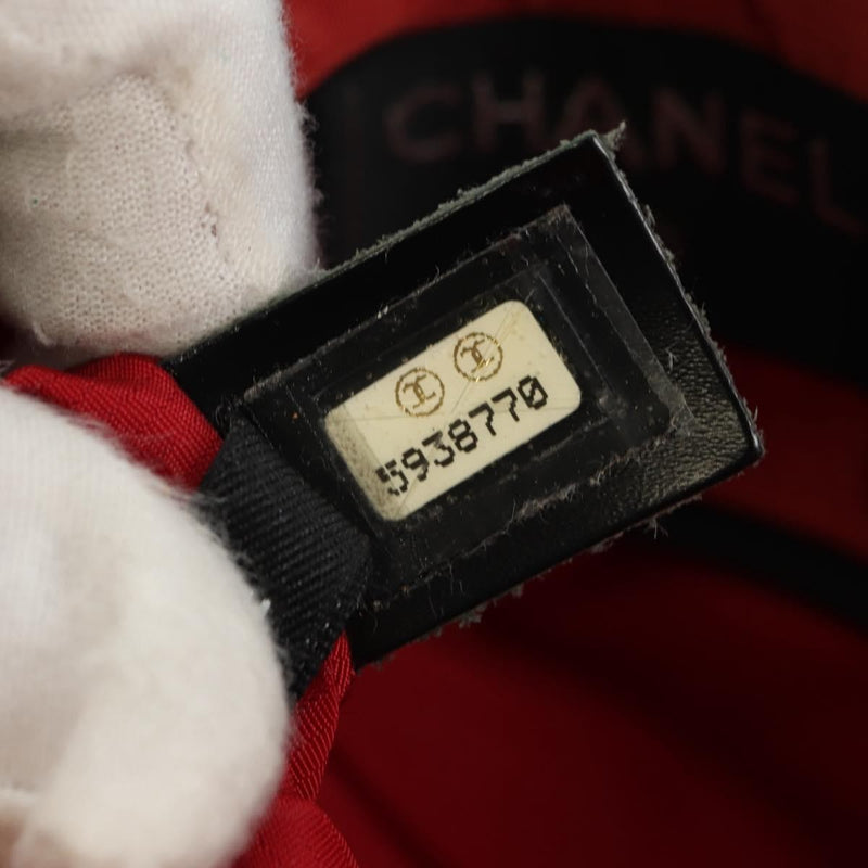Chanel Travel Line Lock Printed Nylon Black Bag