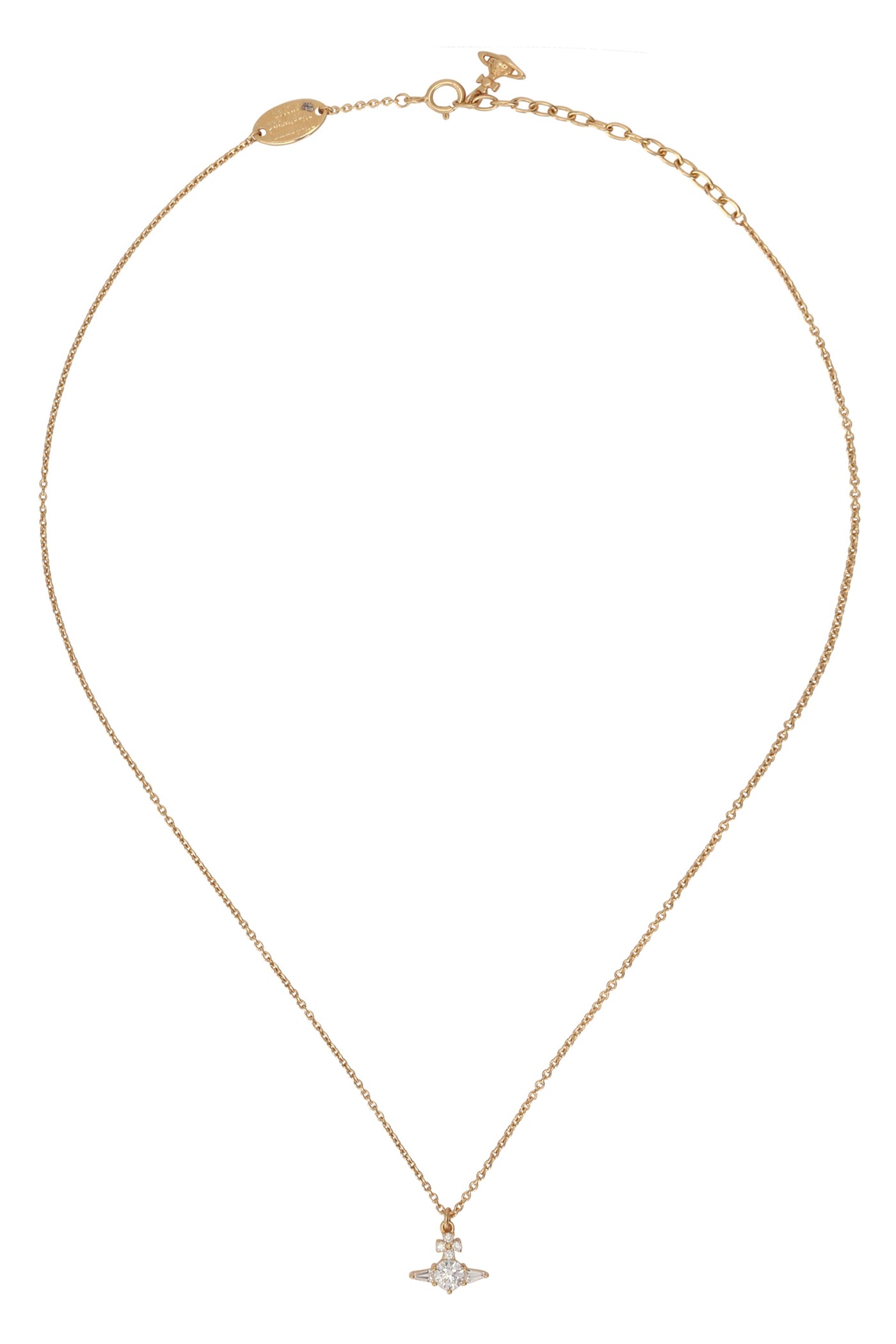 Vivienne Westwood Crystal-Embellished Necklace — Gold Silver Necklaces