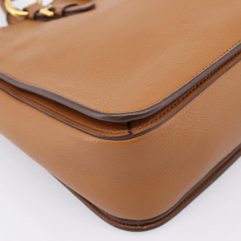 Miu Miu Madras Convertible Lock Leather Brown Bag