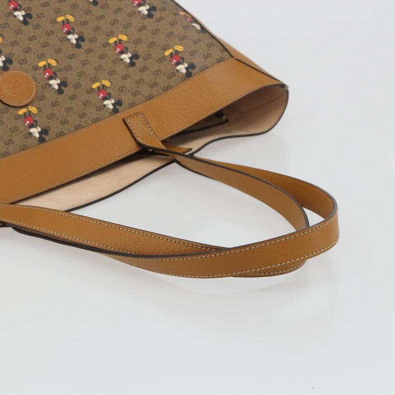 Gucci Disney Mickey Mouse Soft Open Printed Mini Gg Coated Canvas Beige Bag