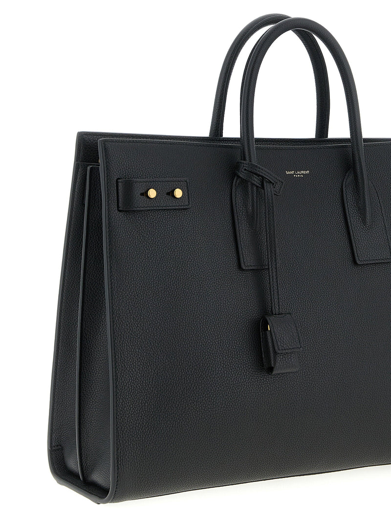 Saint Laurent Sac De Jour Top Handle Bag — Black